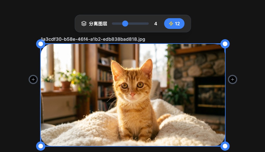 分离图层面板